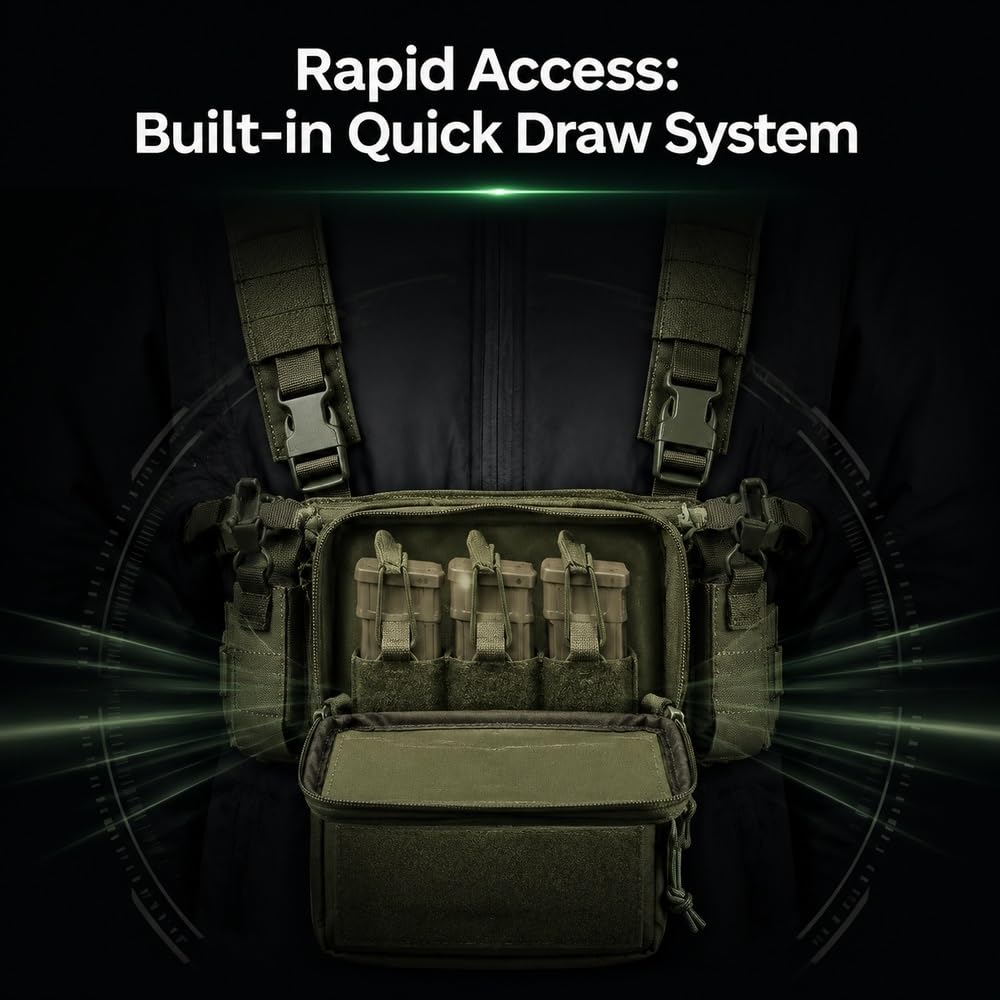 Conjunto De Plataforma Pecho Con Arnés Táctico D3CRM, Sistema Bolsa Modular Gran Capacidad For Actividades Equipo, Airsoft
