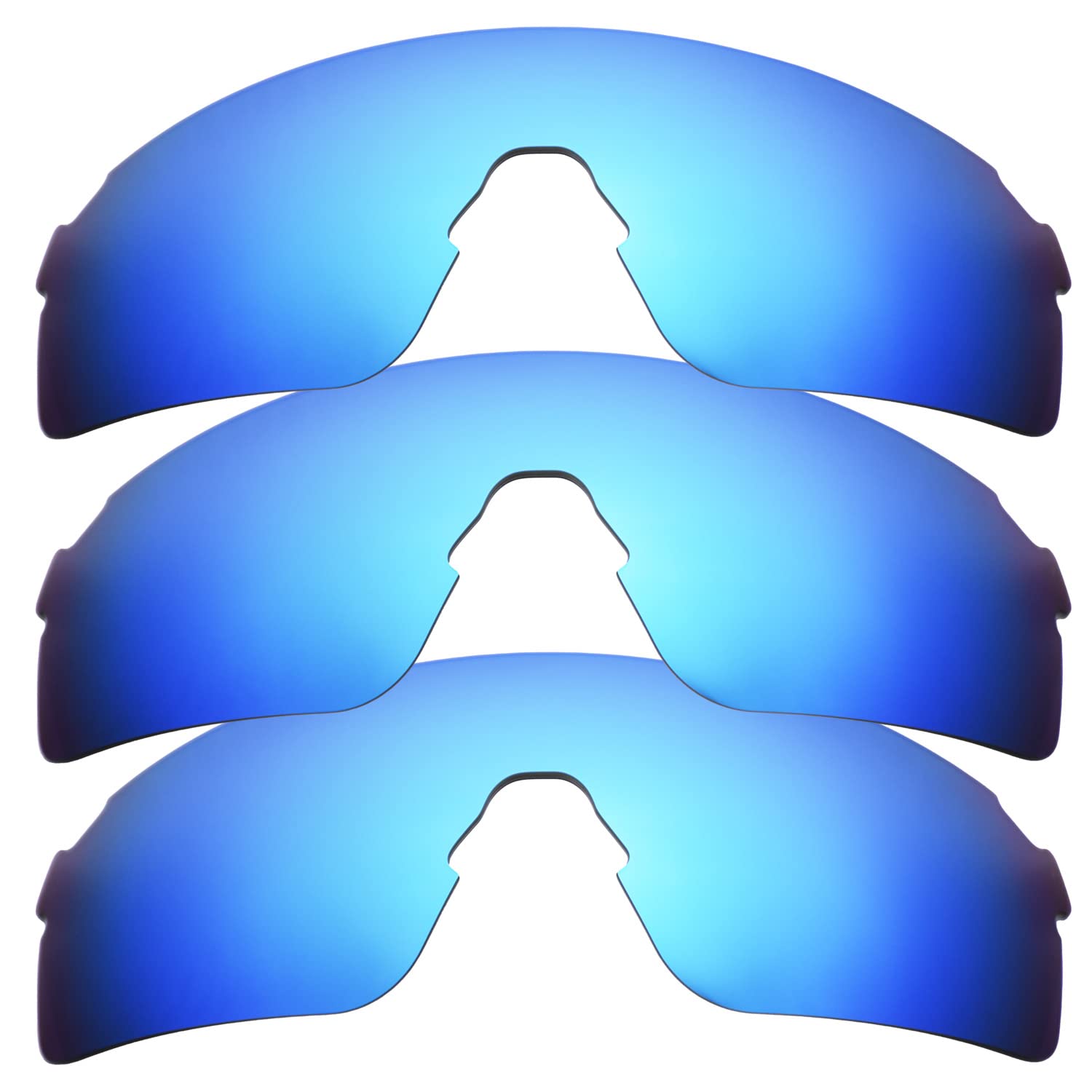 3 kompatible Ersatzklingen für Oakleys EVZero blau polarisiert, blau, Einheitsgröße