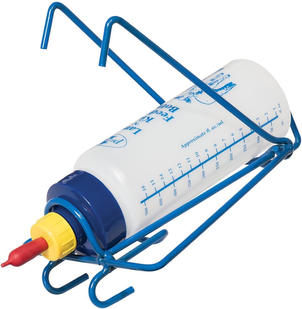 Premier 1 Lamb 'N' Goat Kid Wide-Mouth Feeding Bottle (Bottle, Pritchard Teat & Bottle Rack)