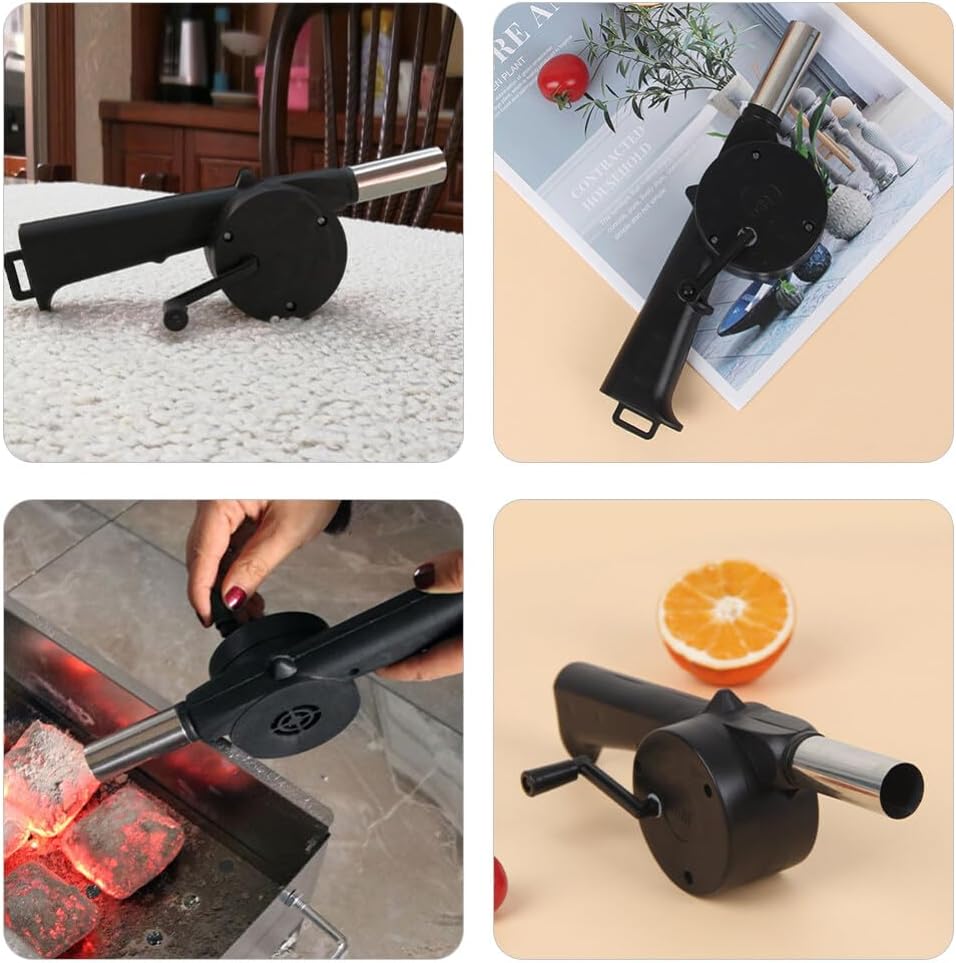 GANAZONO 3pcs Handheld Barbecue Air Blower for Outdoor Grill Use