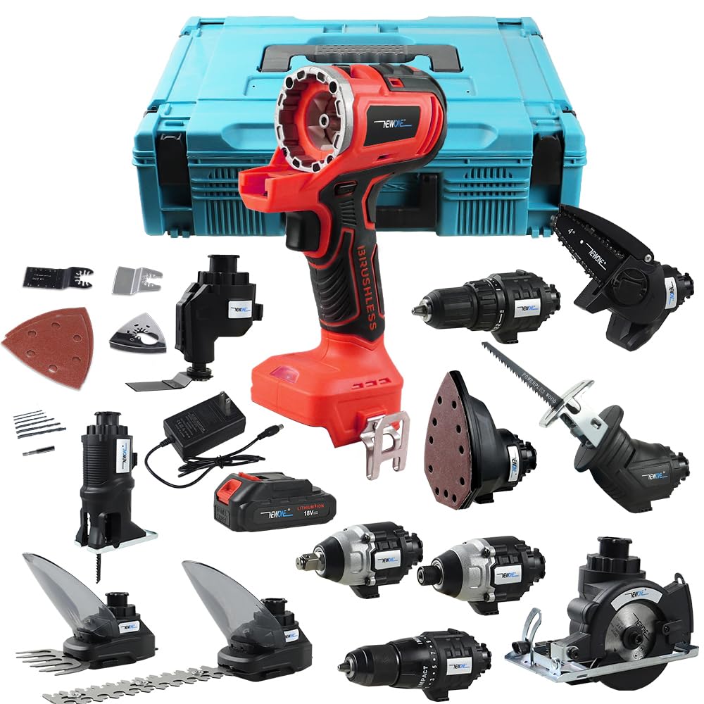 NEWONE 12-Tools Set Power Tool Combo Kits Compatible with Milwau