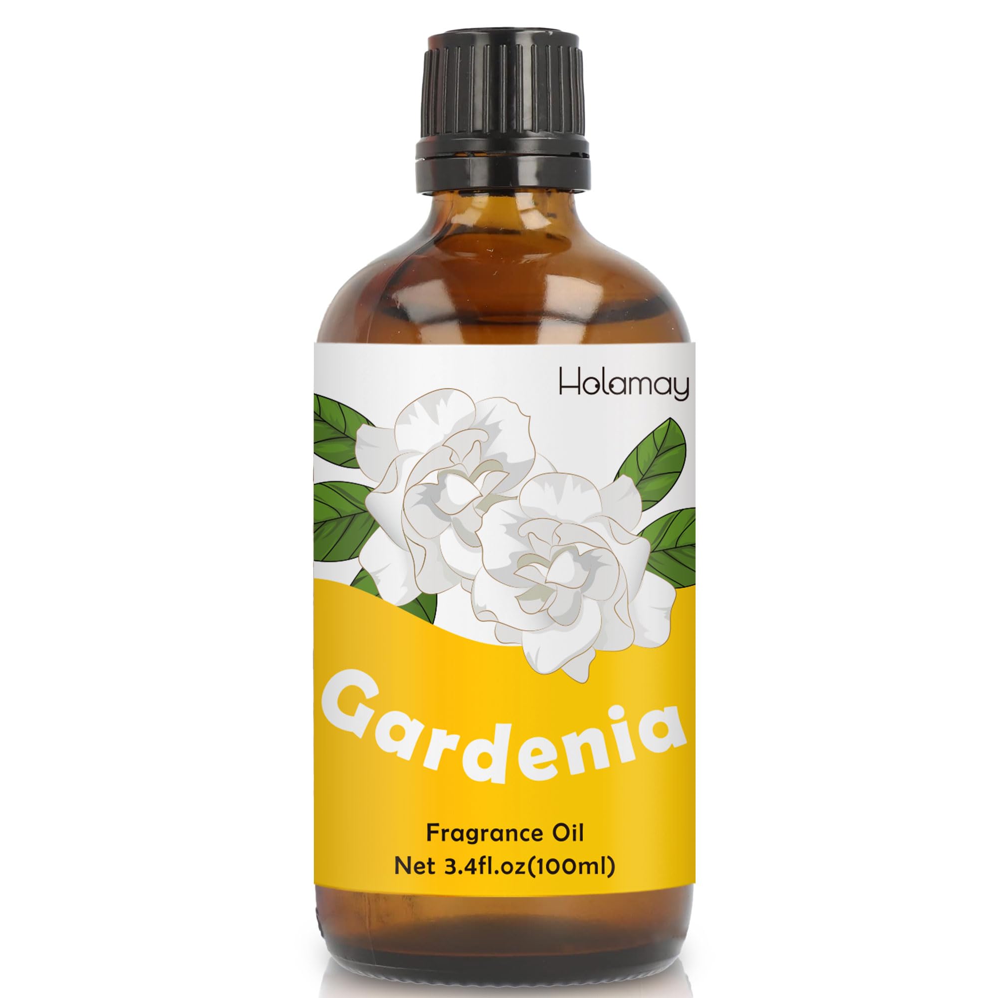 Gardenia Fragrance Oil, Holamay Floral Single Essential Oil 3.4 fl.oz/100 ml, Premium Candle Making Scents, Fragrance Oil for Soap Making, Diffuser