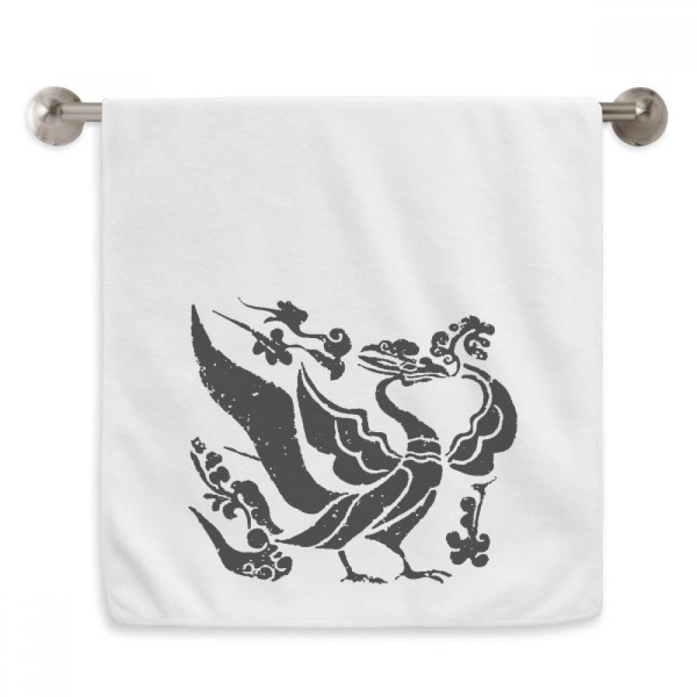 Débarbouillette blanche motif oiseaux Wei Jin pour le soin du visage matin et soir