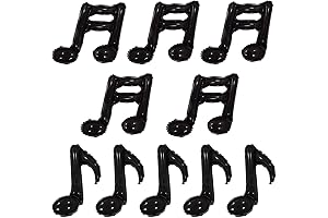 10Pcs Music Note Balloons Black Foil Aluminum Birthday Party Music Themed Decorations