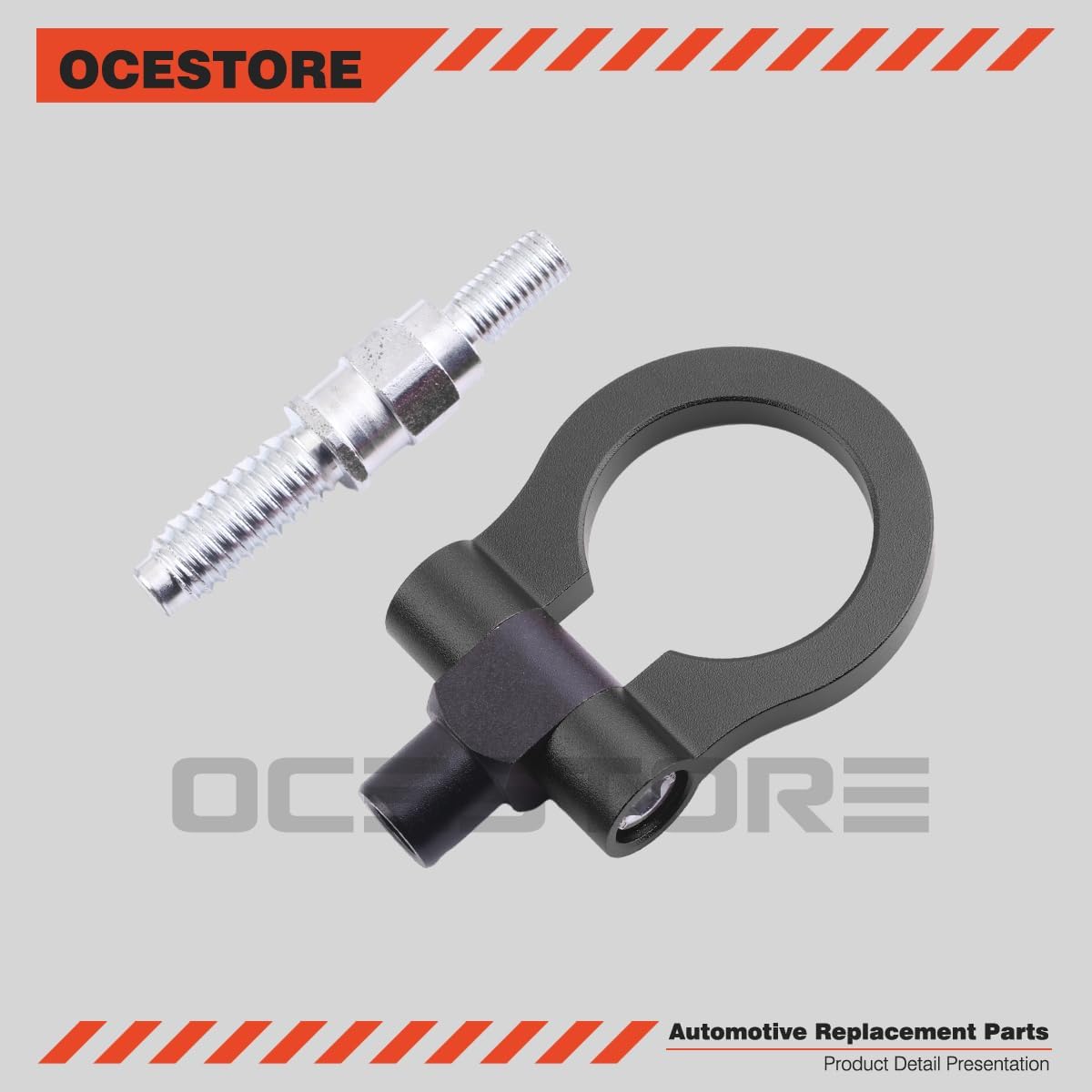 OCESTORE Track Racing Style Tow Hook Towing Eye CNC Aluminum Screw On Front Rear Bumper Replacement for 3 Series E36 E46 E90 E91 E92 E93 318 320 323 325 328 330 335 M3 1992 to 2012 (Black) image 4