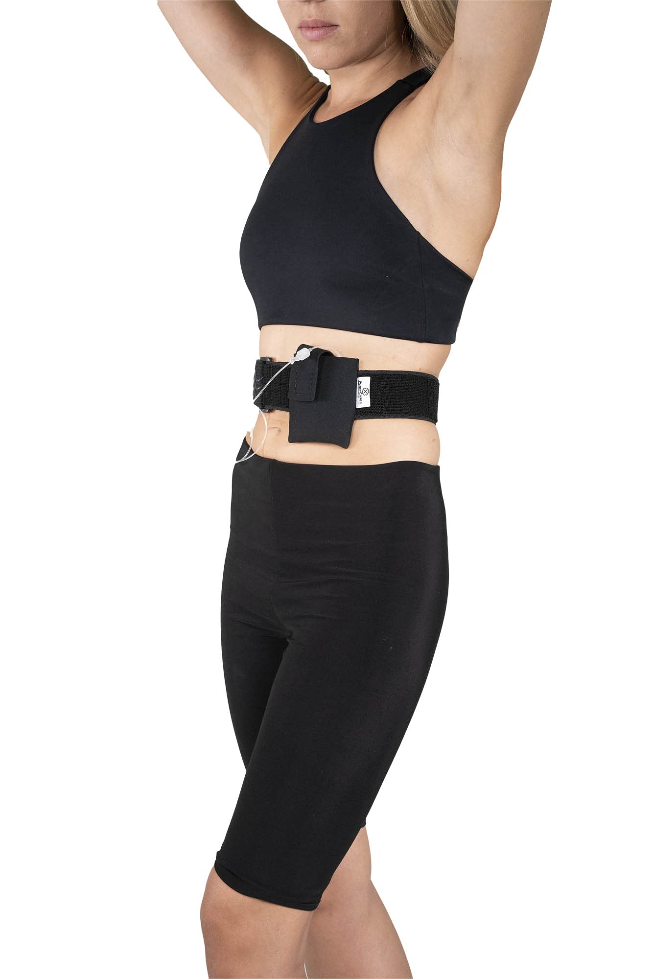 Pumpcases™ Black Insulin Pump Holder – Diabetic Insulin Pump Stretch Belt – Waist Belt Insulin Pump Case – Pumpcases™ are Compatible with 780G – Assembled in The USA (Large)