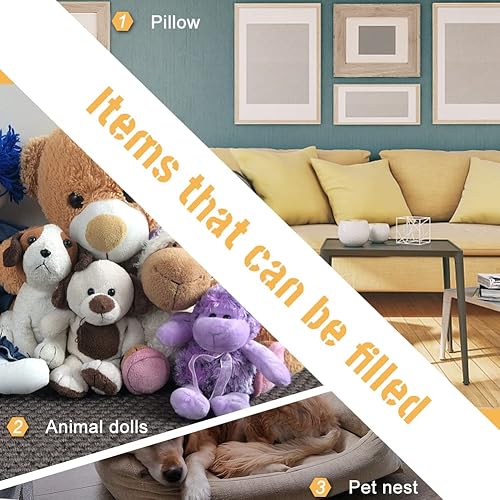 Miniatura 4 de Relleno de fibra, relleno de fibra de poliéster de 10.58 onzas, espuma de relleno de bolsa de frijol de 10.58 onzas, fibra de relleno de espuma de