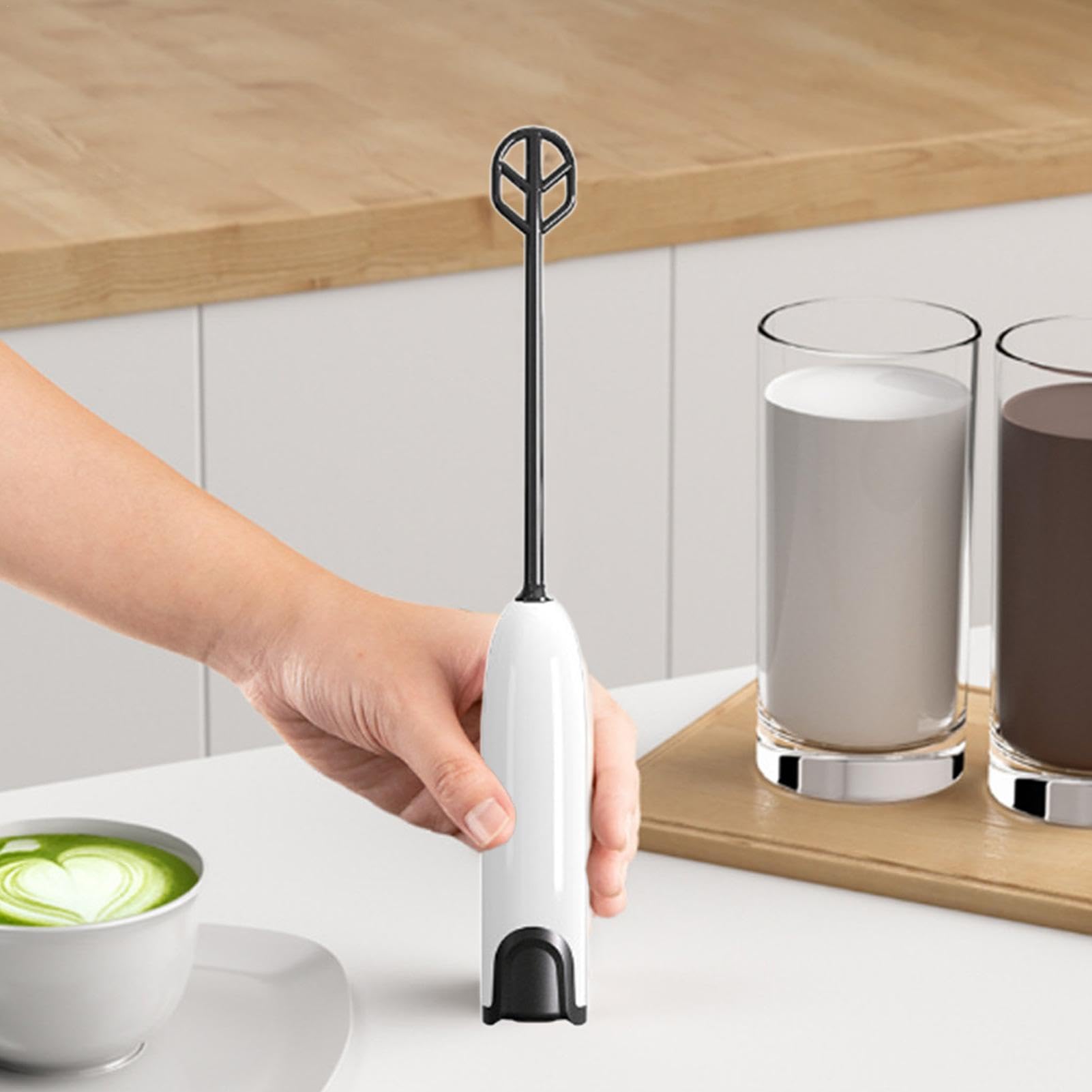 Electric Handheld Mixer | Battery Operated Hand Mixer,Multifunctional Handheld Blender, Battery Operated Drink Mixer for Juice, Egg, Sauce