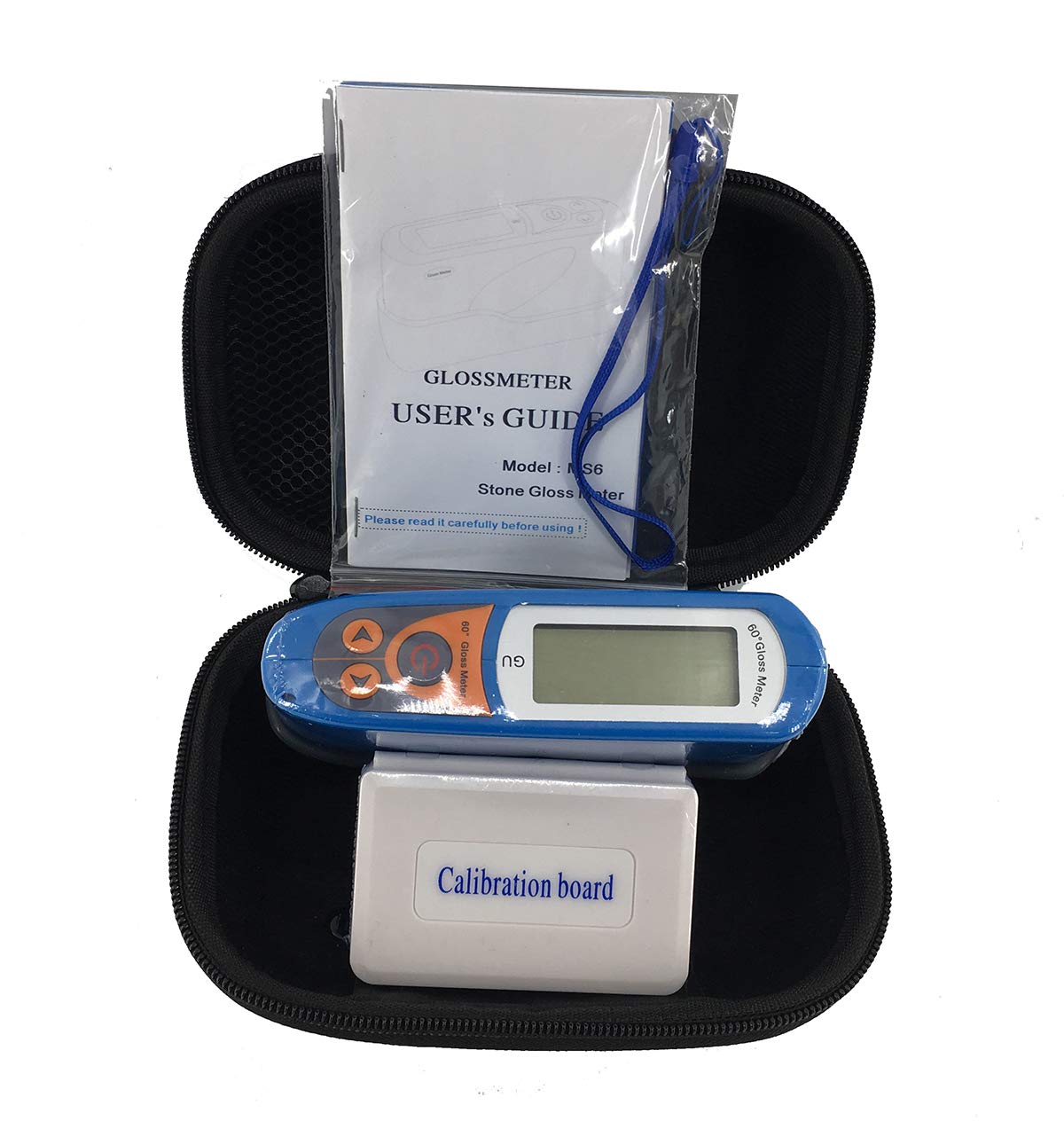 Stone Glossmeter Handheld Gloss Meter Tester for Granite Marble Angle 60 Degree with Measuring Range 0 to 199GU