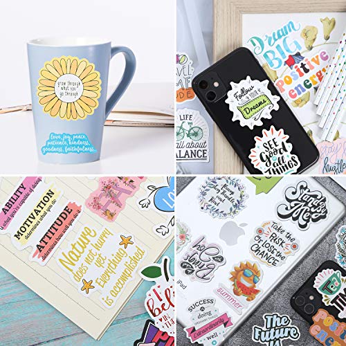image for YOMELA Quote Stickers, Positive Stickers 200Pcs Motivational Waterproo
