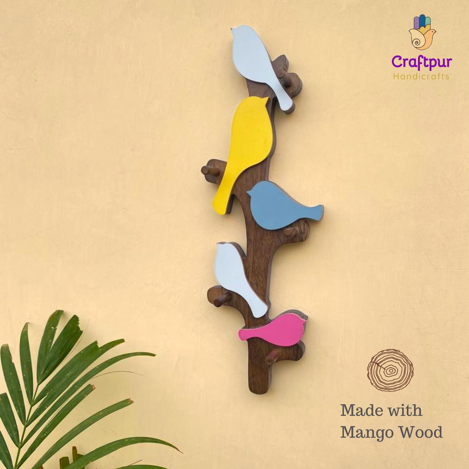 Stylish Wooden Key Holder - 5 Hooks, FREE SHIPPING -4 Stylish Wooden Key Holder - 5 Hooks, FREE SHIPPING -4