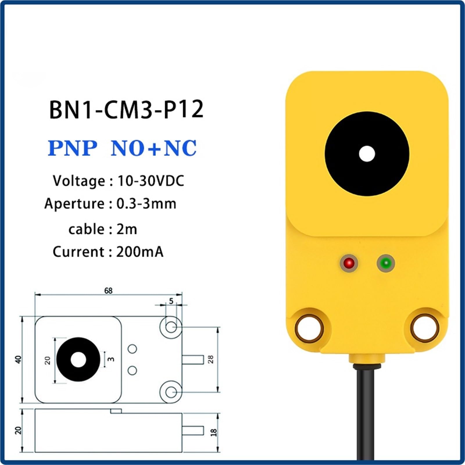 Ring-Näherungsschaltersensor 12–24 VDC IP67 wasserdicht Induktiver Typ Erkennt die Metallanzahl NPN oder PNP