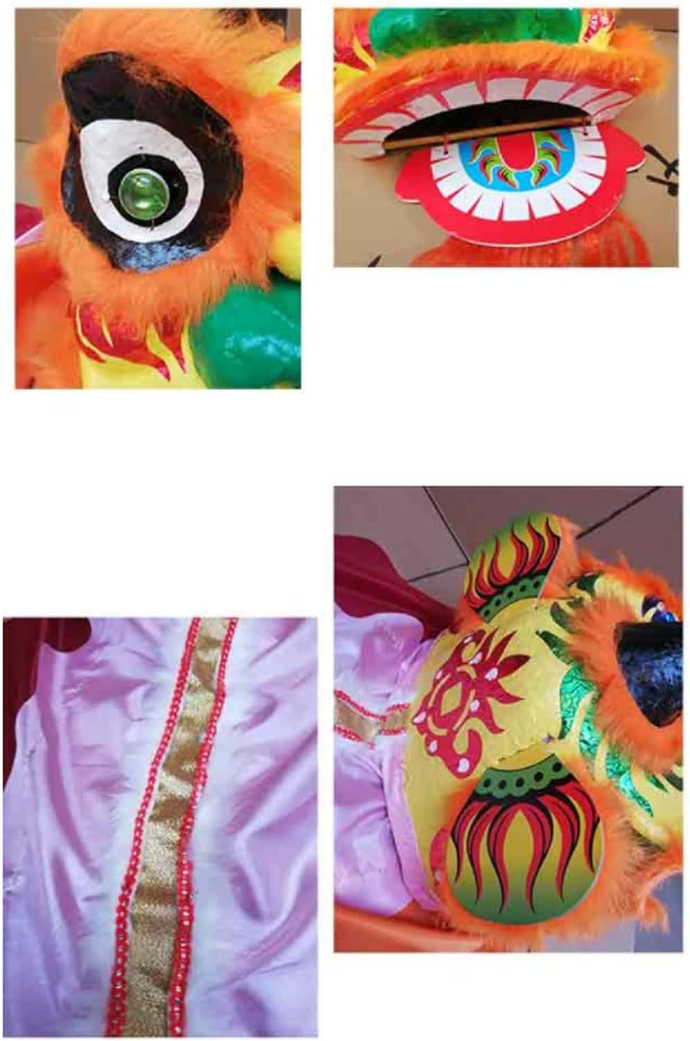 Drachentanz Löwentanz Requisiten Performance Chinesischer Drachentanz, Löwentanzkopf, 8-Zoll-Löwenkopfanzug, Requisiten Für Volksaufführungen, Gongs Und Trommeln, Kunsthandwerk Chinesischen Maskottche
