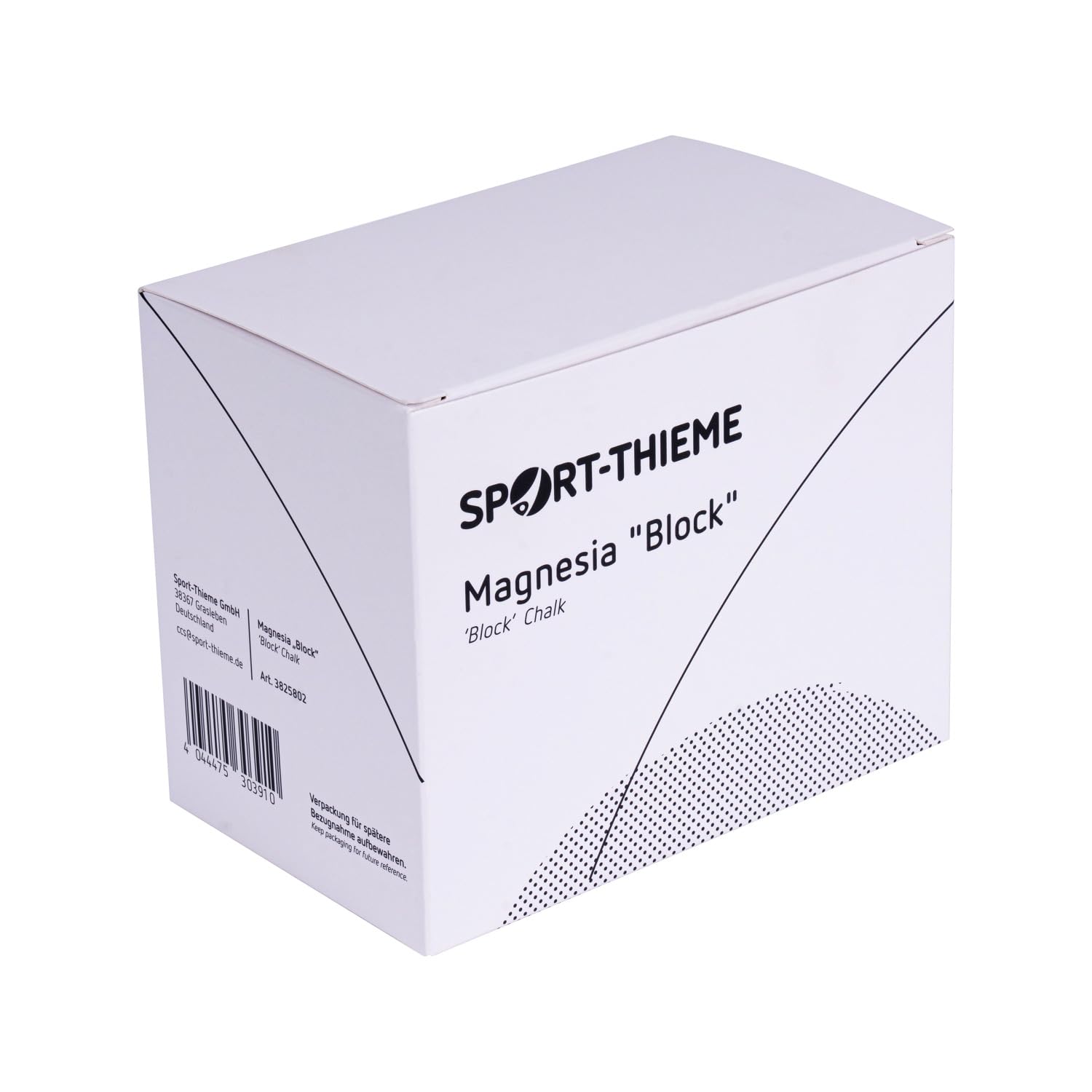 Sport-Thieme Magnesia Block | Magnesiumcarbonat zum Klettern, Turnen, Gewichtheben | Griffverbesserung, geringe Staubbildung | 1 Block 56 g | Weiß | Indoor Outdoor geeignet