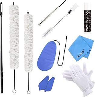 SKYNEO Flute Cleaner Care Cleaning Kit, Maintenance Kit, Includes Flute Cotton Cleaning Brush Swab, Cleaning Rod, Slide Gr...