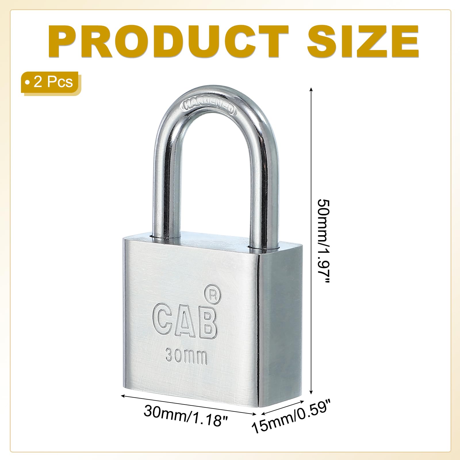 PATIKIL Pin Tumbler Padlock 30mm (1-3/16") - Image 2