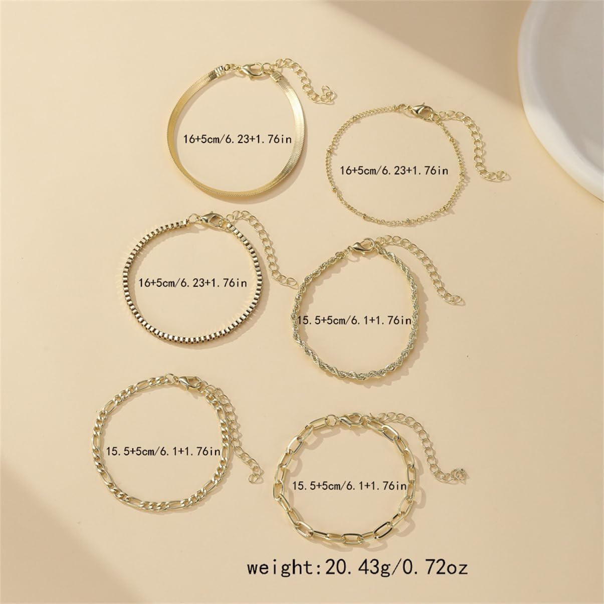 Gold Bangle Cuff Bracelets Set for Women,14K Gold Plated Stackable Bracelets for Women,Dainty Adjustable Bangle Paperclip Snake Cuban Link Chain Bracelets for Women - Image 5