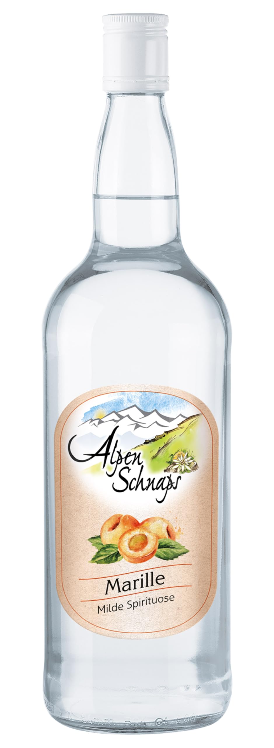 Alpenschnaps Steinbeisser Marille (1 L) – Milder, aromatischer Marillenschnaps – Obstschnaps mit Rezeptur aus dem Alpenland – Schnaps für den Genuss nach dem Essen – 35 % Vol.