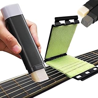 Guitar Cleaner Kit Dual Head String Brush Cleaning Pen Maintenance Care for Guitar Cleaning Fretboard Cloth Tool for Guitar/Bass/Mandolin/Ukulele