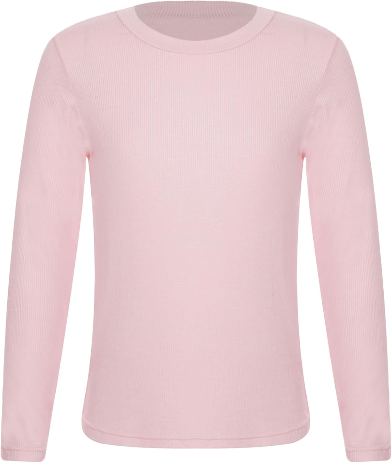 Baby Boys Girls Round Neck Thermal Tops Long Sleeve Ribbed T-Shirt Blouse Warm Undershirt Fall Winter Clothes