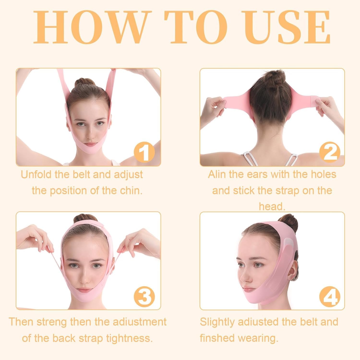 Upgrade Ice-Cool Double Chin Lift V Line Mask, Reusable Double Chin Reducer - Image 3