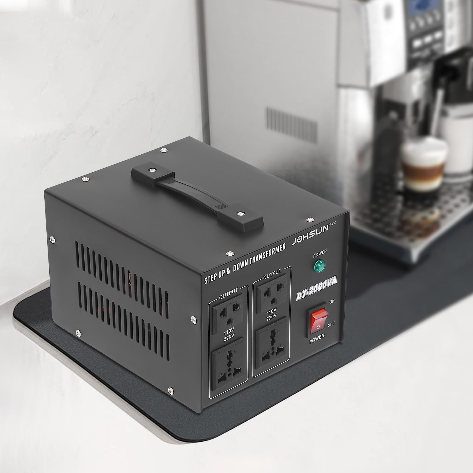 Trasformatore di tensione da 2000 W, conversione bidirezionale, diverse modalità di uscita con maniglia, tensione di uscita di ingresso 220 V/110 V, utilizzato per elettrodomestici