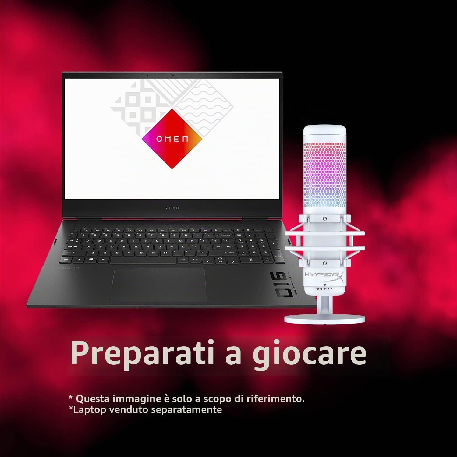 HyperX QuadCast S, Microfono da Gaming, USB a condensatore, Anti-Vibrazione, FiltroPop, Illuminazione RGB, Tap-To-Mute, Streaming, Discord, Twitch, Discord, Youtube, per PC, PS5, PS4, Mac, Bianco