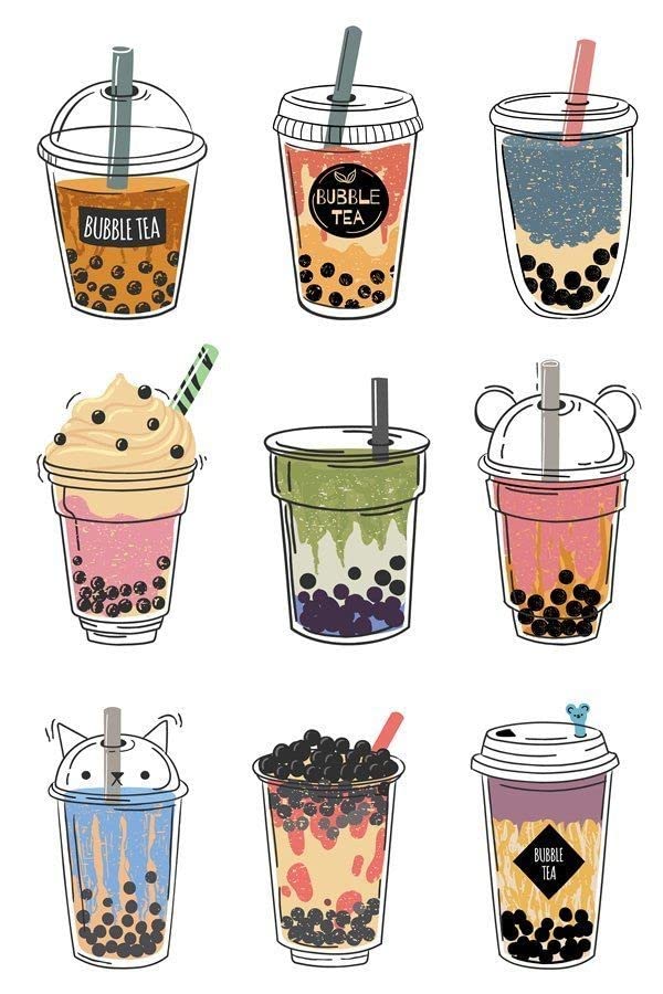 Bubble Tea Fast Food Sticker Decals - Pack of 9 (Vinyl Stickers, Multipurpose use for Laptop/Mobile/Bike/Luggage/Bottle/Guitar/Journal), 2.5 x 2.5 inches, Multicolor (B0BXBJ6BXN) Amazon Price History, Amazon Price Tracker