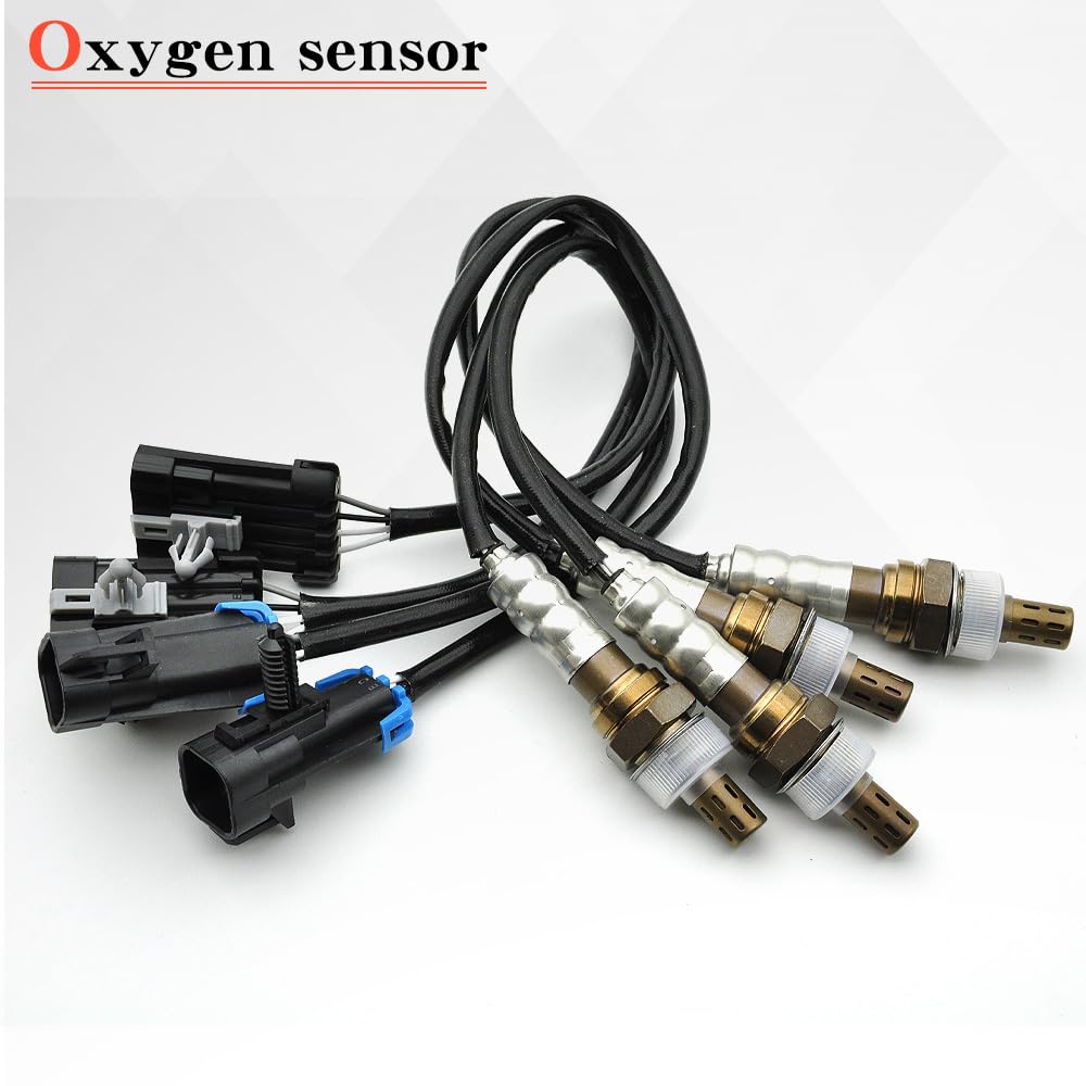 4PCS 234-4012 234-4018 O2 Oxygen Sensor Upstream Downstream Compatible with 1996-2002 Chevrolet Silverado C1500 K1500 Tahoe Suburban GMC Sierra Yukon Cadillac Escalade 4.3L 4.8L 5.0L 5.7L