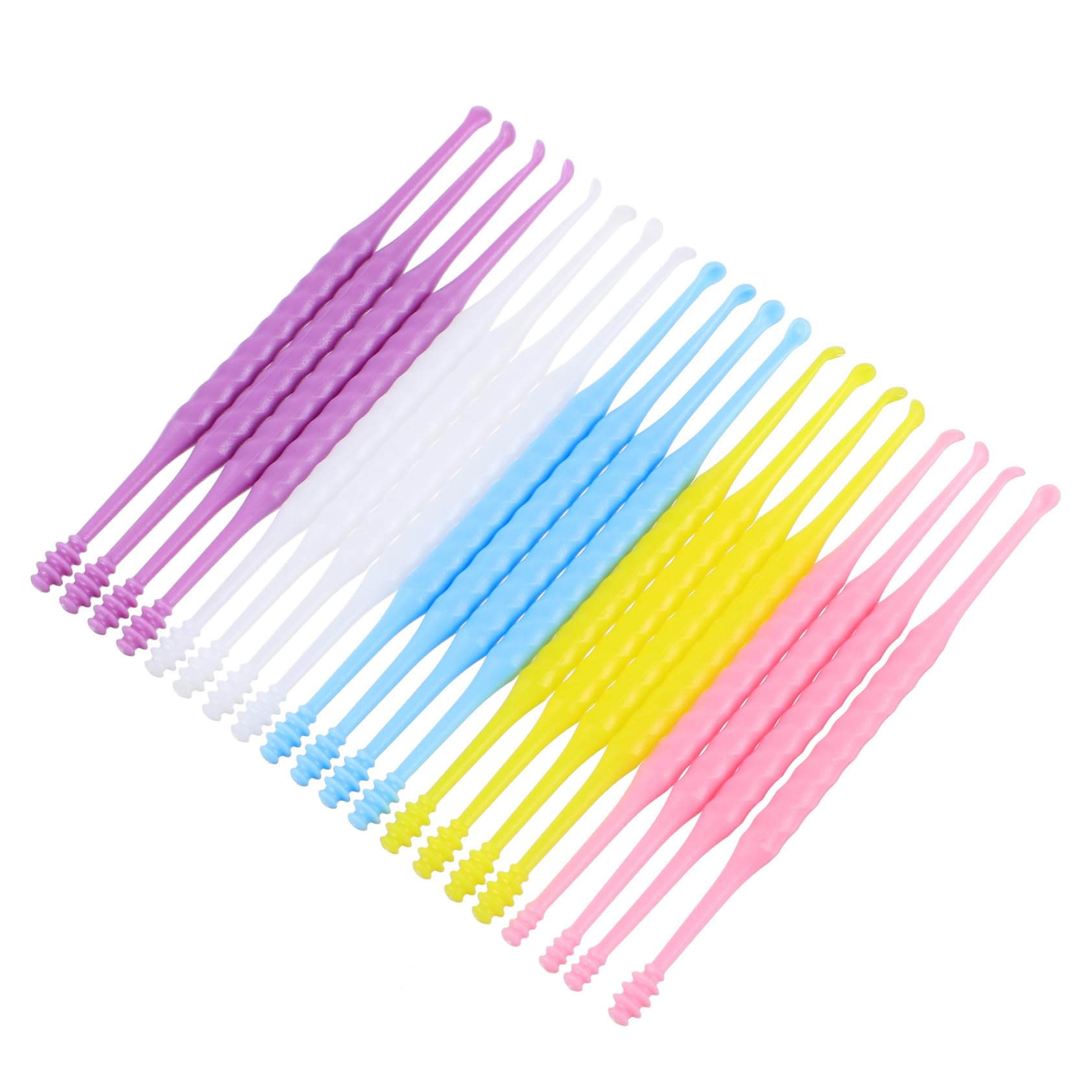 Healeved 100piezas Herramientas De Limpieza De Oídos Cucharas Para Cerumen Vibrantes Limpieza y Portátil Diseño Seguro y Cómodo Para Uso Familiar