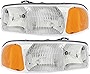 Gold Shrine For Gmc Sierra | Yukon Headlight 1999 2000 2001 2002 2003 2004 2005 2006 2007 Driver and Passenger Side Headlamp Assembly Replacement