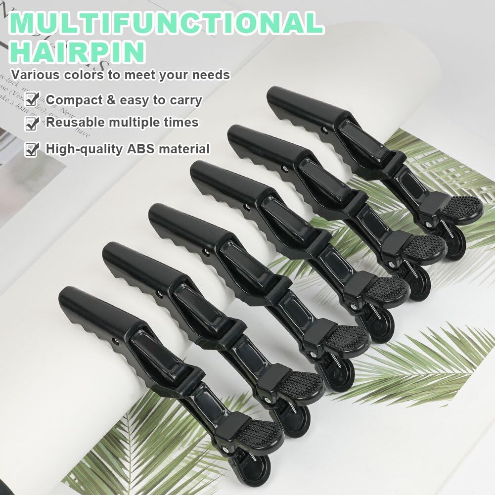 LOPHE Crocodile Hair Clips Barrettes, 12Pcs Professional Styling Hair Clips - Image 4