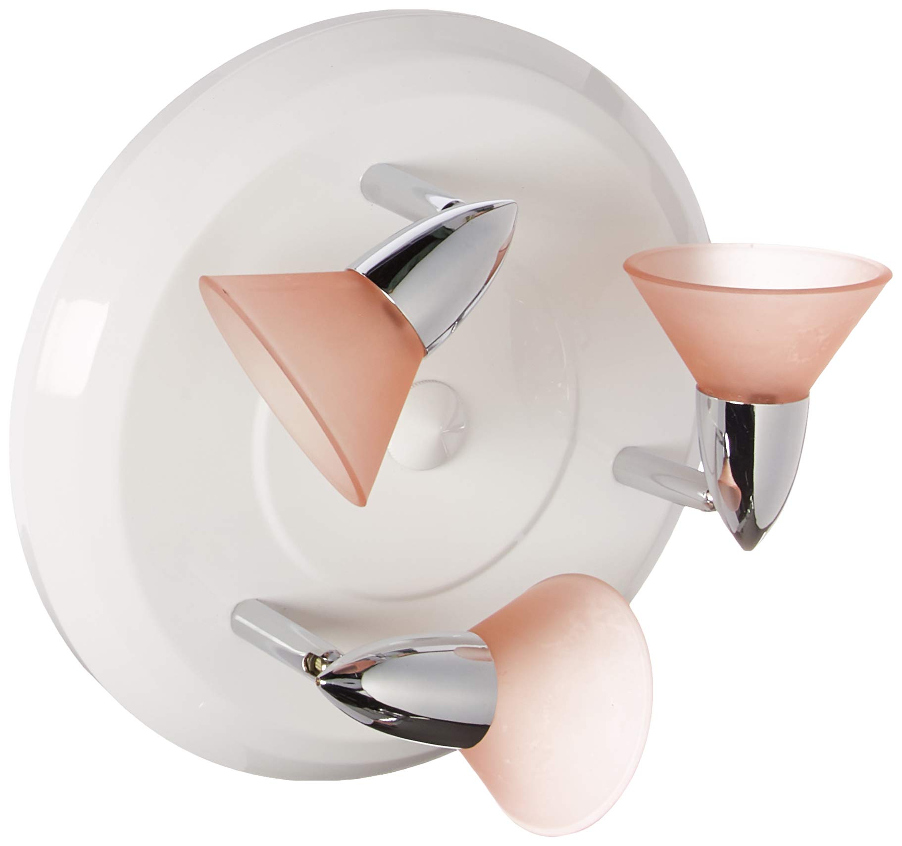 Jesco Lighting LT3122PwH 3-Light Die Cast Fixture with Glass and 50W Built-in Electronic Transformer Pink
