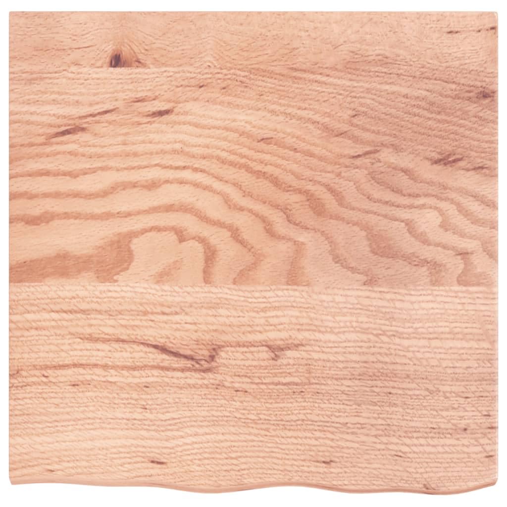 Handgefertigtes Schweberegal aus Eiche, 60 x 60 x 2 cm, rustikales Wandregal für Wohnzimmer, Bad & Küche, perfekt für Bücher, Dekor und Aufbewahrungslösungen, natürliches Kanten-Design