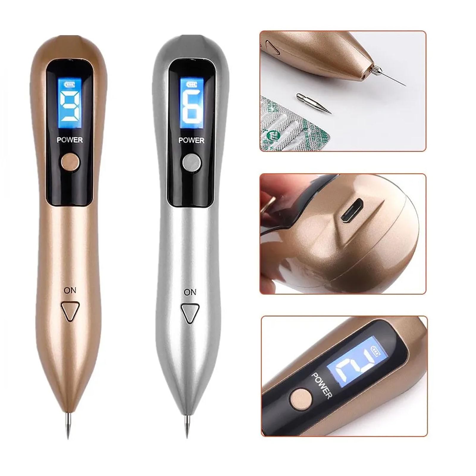 Nuzzy Pen, Nuzzy Pen for Face, 9 Adjustable Levels (sliver)