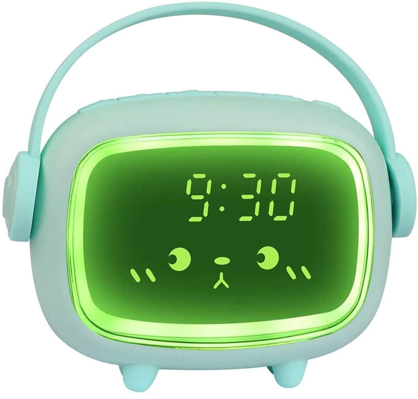 Réveil Enfant Multifonction - Thermomètre, Veilleuse LED, Snooze, Minuterie, Chargement USB - Idéal Chambre Bébé Et Enfant