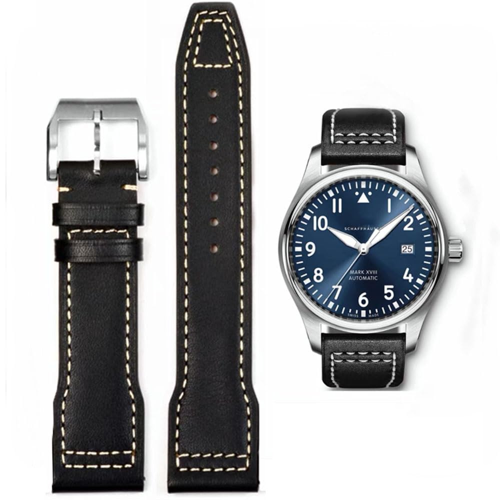IWC Pilot Watch Band 20mm 21mm Genuine Leather Replacement Strap