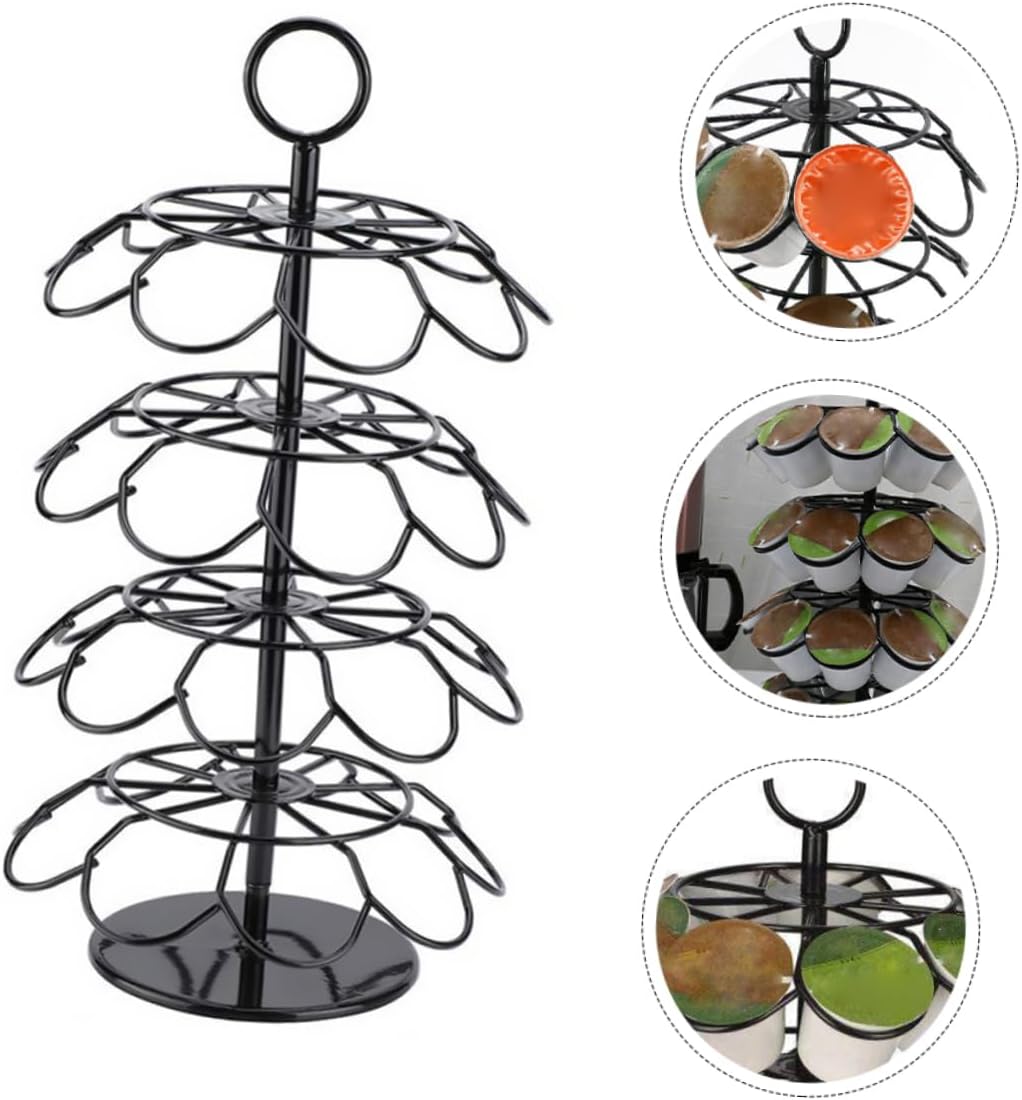 Rotation Storage Rack for Coffee Capsules Layers Capsule Organizer for Kitchen Home