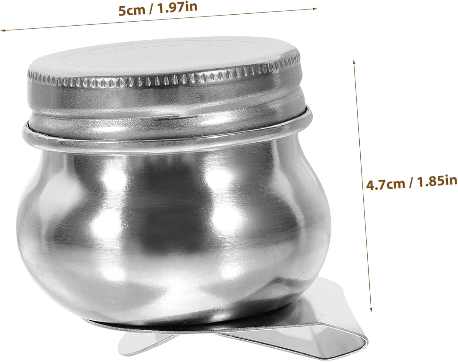 DOITOOL 2pcs Oil Palette Cups Stainless Steel Palette Cup Large Mouth Dipper Portable