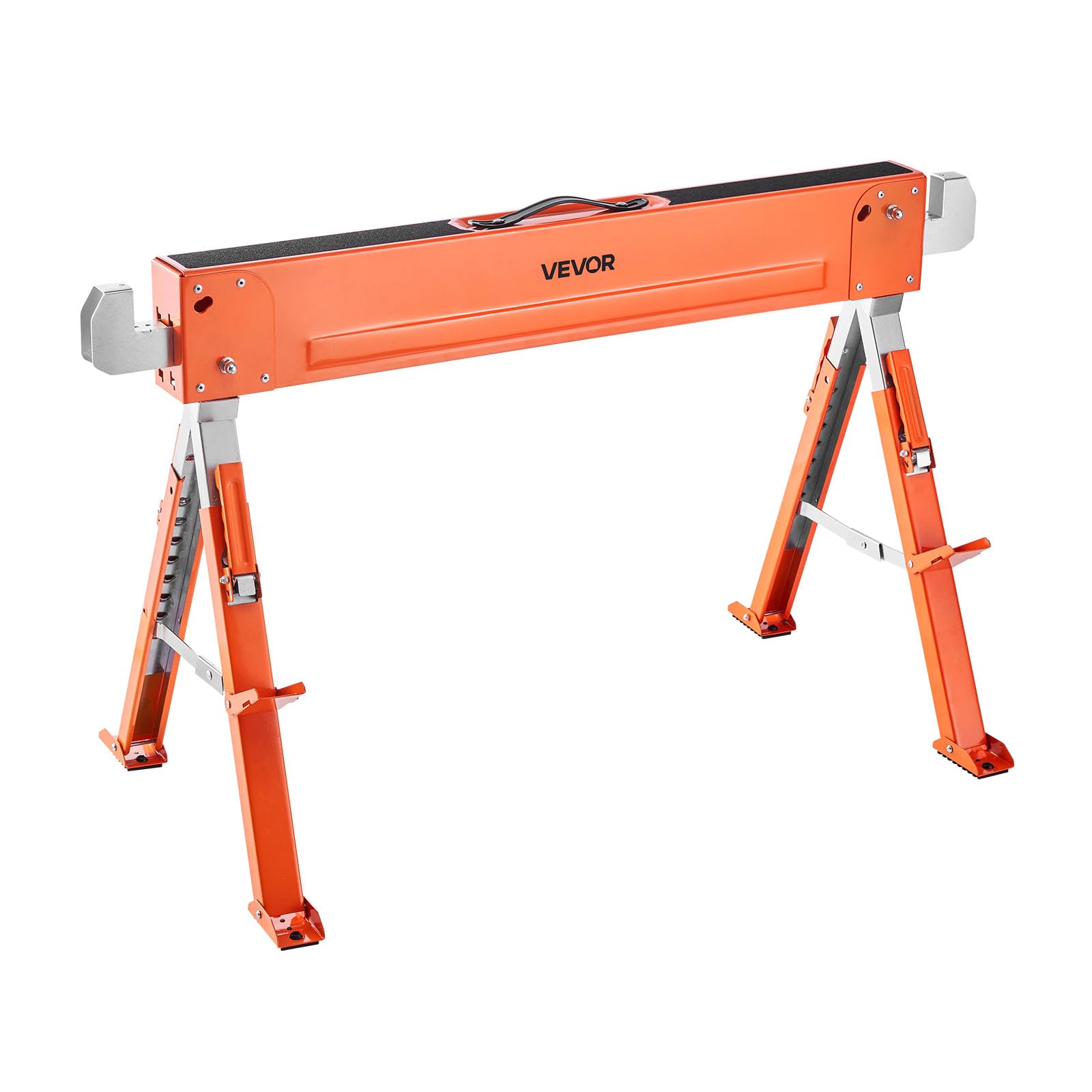 VEVOR Chevalet de Sciage, Lot de 2, Tréteau de Sciage Pliable, Capacité de Charge 816,5 kg, Hauteur Réglable, Pieds Robustes, Patins Antidérapants, Outil pour Menuiserie, Menuisiers, Bricoleurs Bois