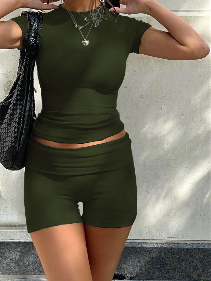 Image of Nimsruc Two Piece Lounge Sets For Women short sets