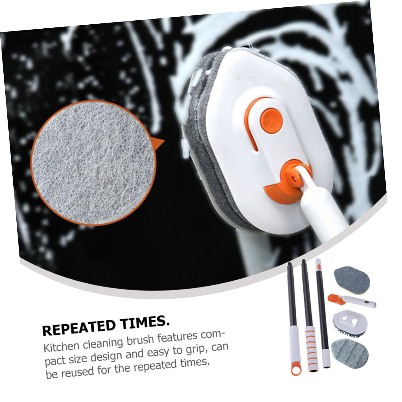 Cepillo De Suelo Multifuncional para Limpiar Ventanas Azulejos y Bañeras Mango Extensible para Uso Ducha y Lechada De De Baño