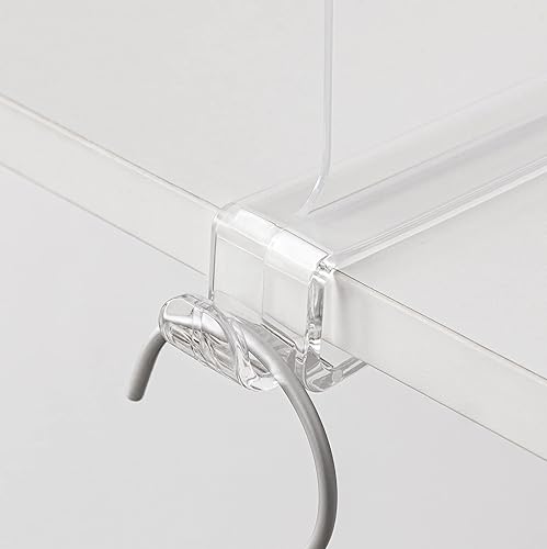 Miniatura 4 de Paquete de 6 separadores de estantes transparentes de 12 pulgadas versión extra alta para organización, estantes verticales de acrílico para