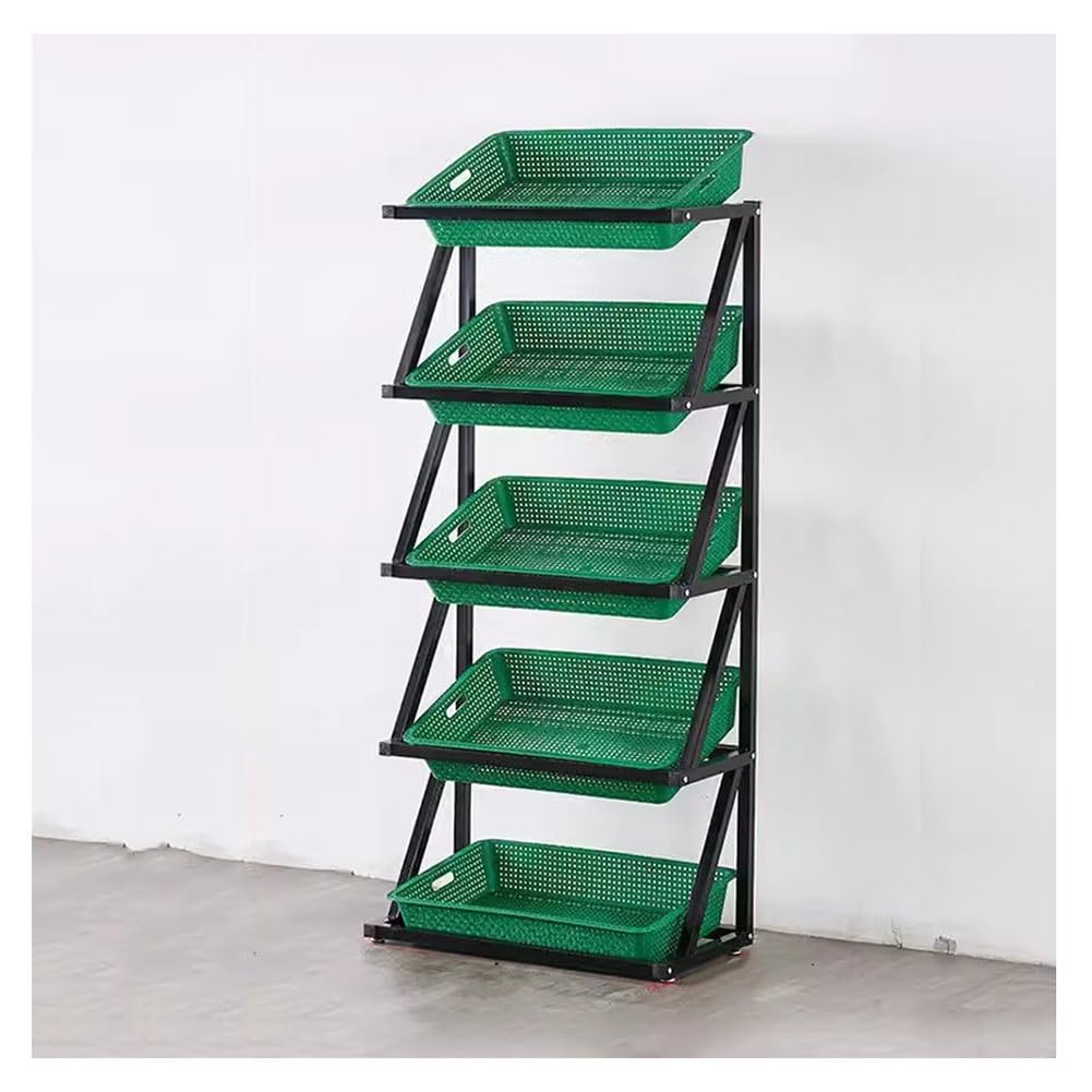 Organizador de alimentos para supermercados con estanterías de 4 y 5 niveles