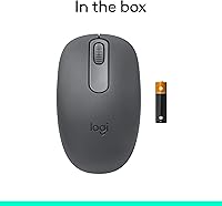 Vista 9 de Logitech M196 Ratón Inalámbrico Bluetooth, Ratón Compacto y Portátil para Laptops, Tabletas y Más, Batería de 12 Meses, Seguimiento Suave, Grafito