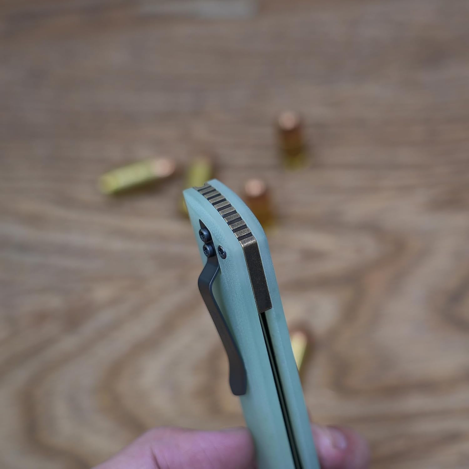Chop 2 New.45-style thumb disc Pocket Knife for EDC 3.59" G10 handle SLD.Magic blade Tanto (Jade)