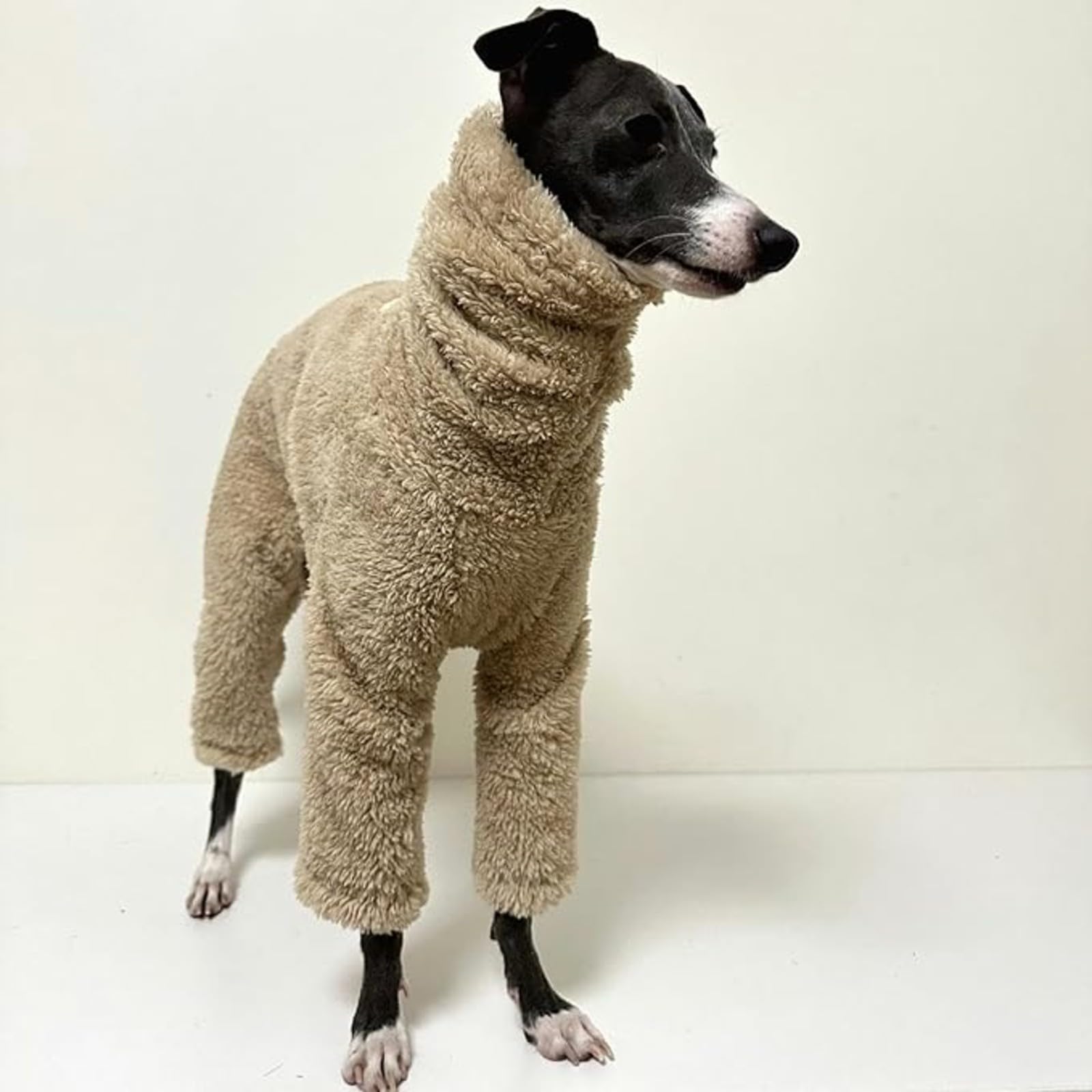 Fleece-Overall für Hunde - Ganzkörpermantel mit Beinen, Weicher Warmer Schlafanzug, Winterkleidung für Italienische Windhunde, Kleine, Mittelgroße und Große Hunde