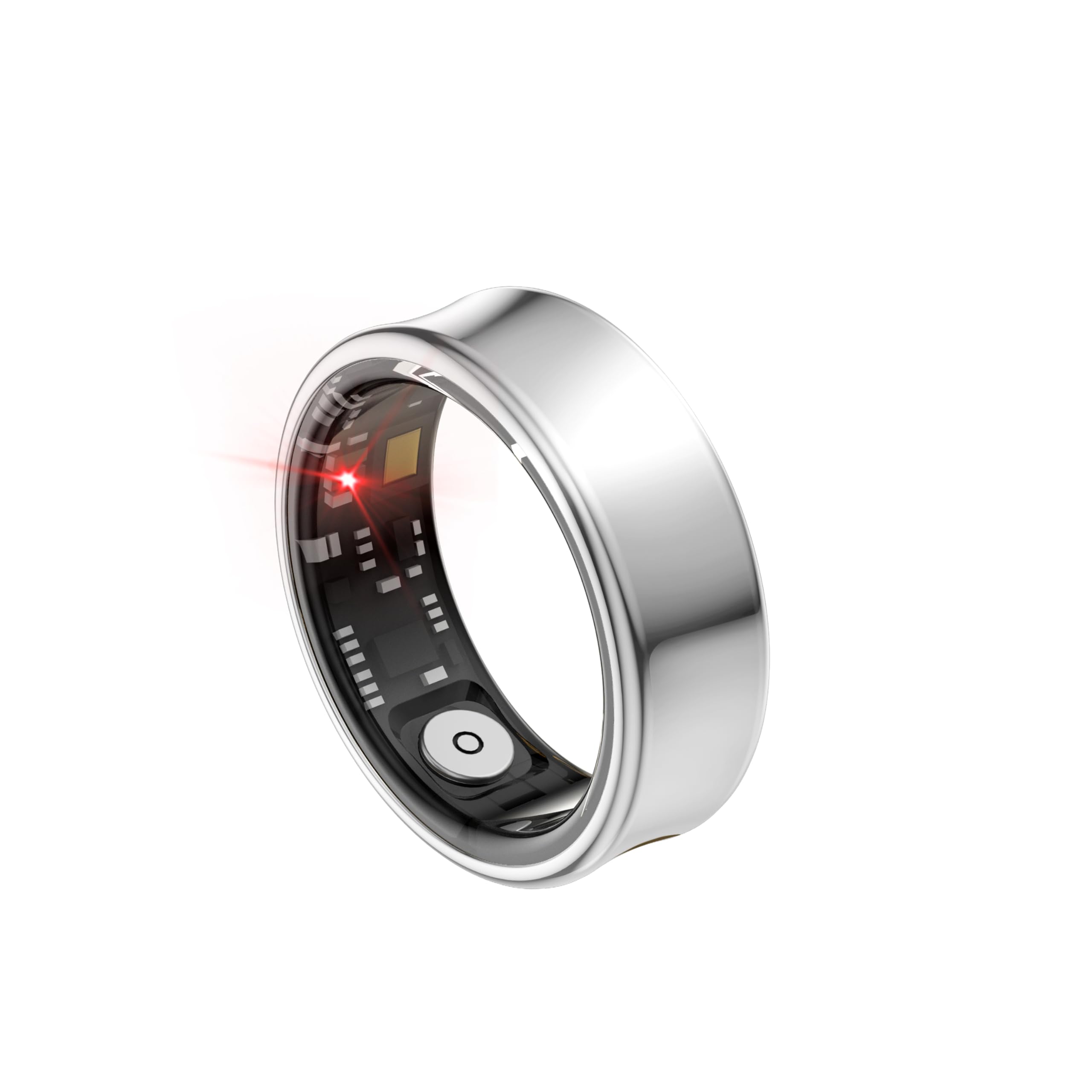 Thalexa – Anneau de santé intelligent avec suivi de la santé alimenté par l'IA, surveillance du sommeil, détection d'entraînement, compatible avec iOS et Android (argent, 7)