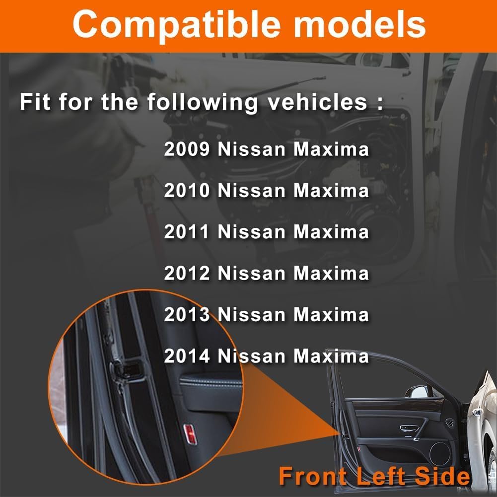 Driver Side Door Lock Actuator Compatible with Nissan 2009-2014 Maxima Front Left Door Latch Assembly
