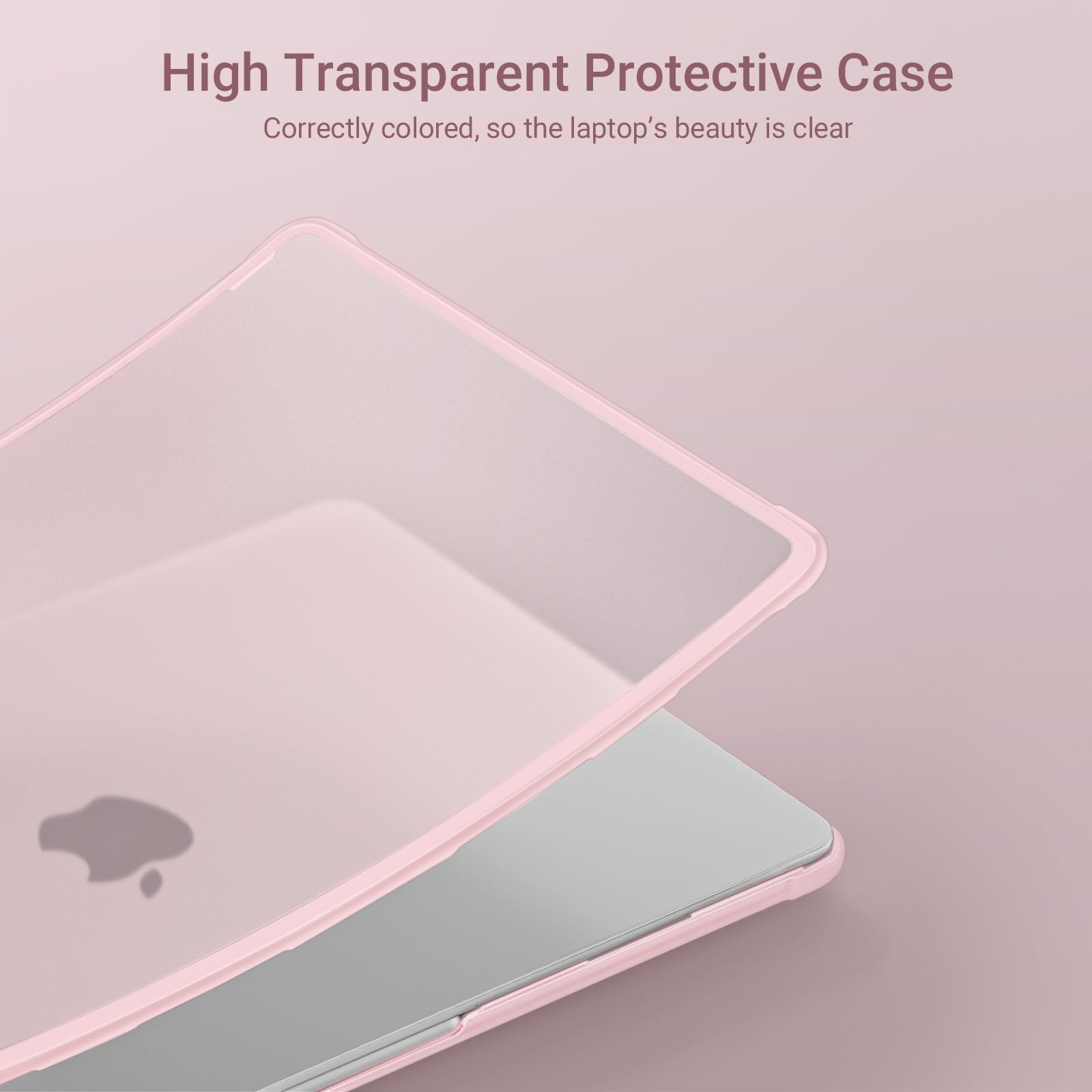 MOSISO Custodia Compatibile con MacBook Air 13 Cover M5 M4 M3 M2 2026-2022 A3449 A3240 A3113 A2681, 13,6'' Case Anti-crepa Angoli e Bordo Morbido TPU&Copritastiera&Pellicola&Tipo C, Rosa